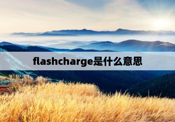 flashcharge是什么意思