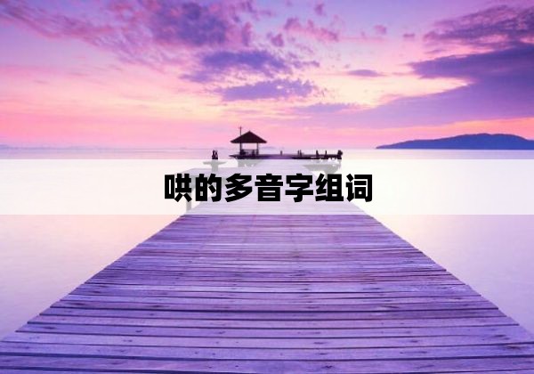 哄的多音字组词