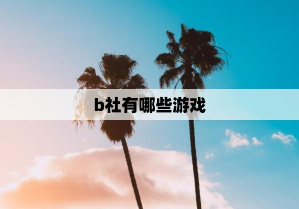 b社有哪些游戏