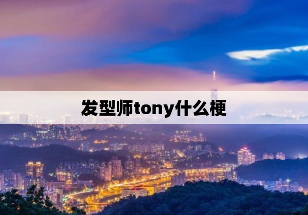 发型师tony什么梗