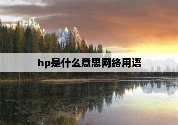 hp是什么意思网络用语