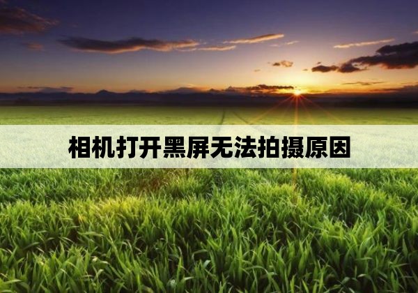 相机打开黑屏无法拍摄原因