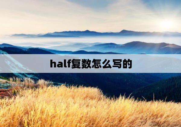 half复数怎么写的