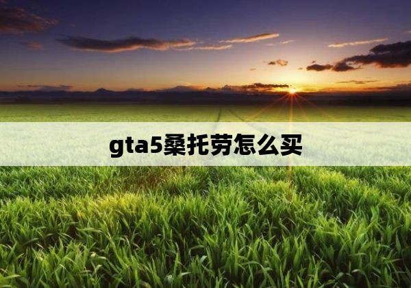 gta5桑托劳怎么买