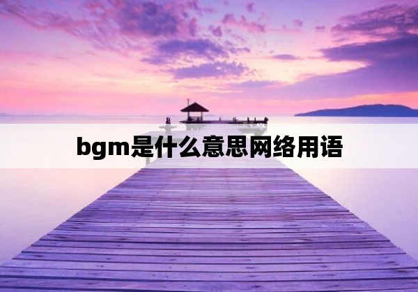 bgm是什么意思网络用语