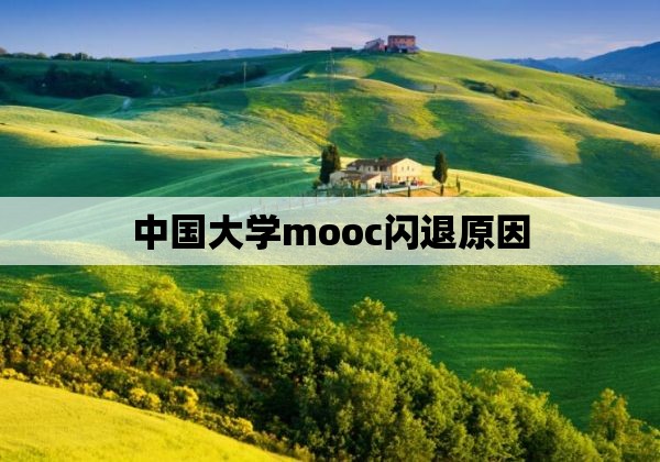 中国大学mooc闪退原因