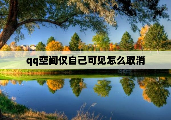 qq空间仅自己可见怎么取消