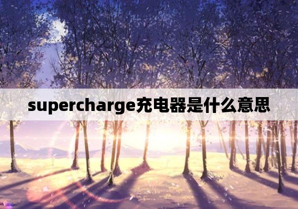 supercharge充电器是什么意思