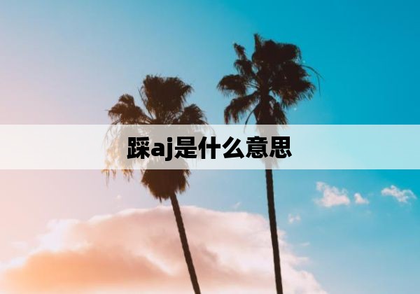 踩aj是什么意思