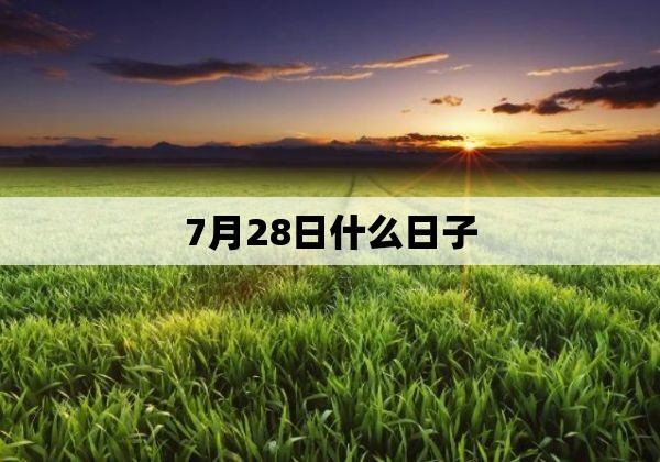 7月28日什么日子