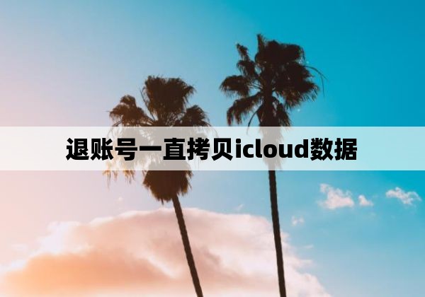 退账号一直拷贝icloud数据