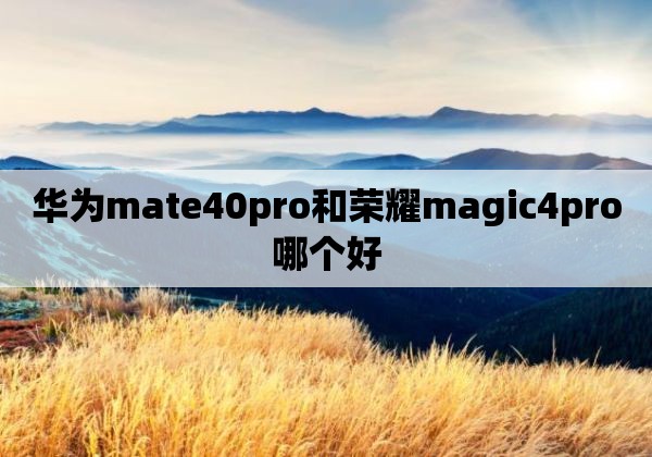 华为mate40pro和荣耀magic4pro哪个好