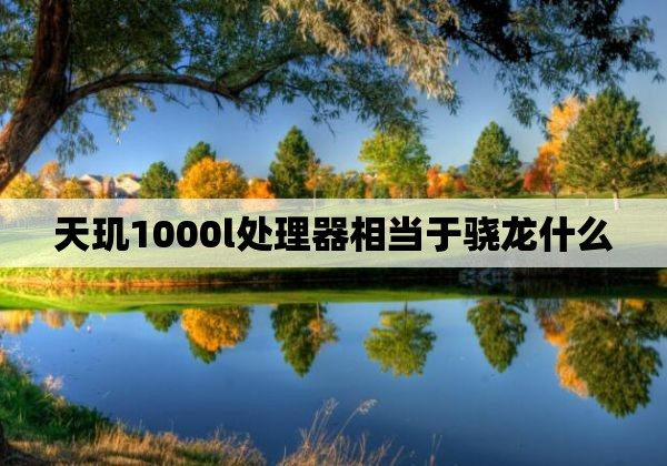 天玑1000l处理器相当于骁龙什么