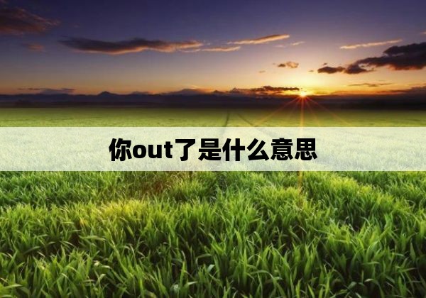 你out了是什么意思