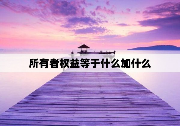 所有者权益等于什么加什么