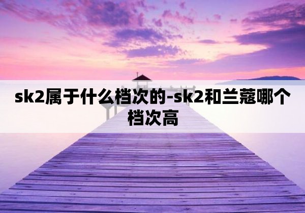 sk2属于什么档次的-sk2和兰蔻哪个档次高