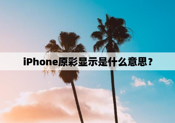 iphone原彩显示是什么意思？