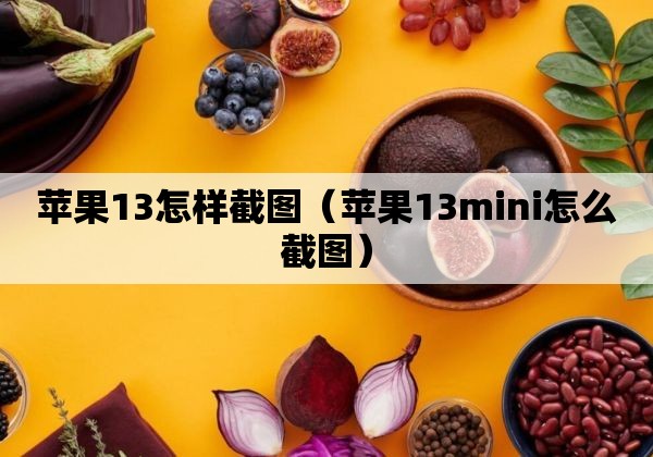 苹果13怎样截图（苹果13mini怎么截图）